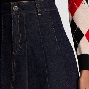 Alice + Olivia Dark Blue Denim Mini Skirt